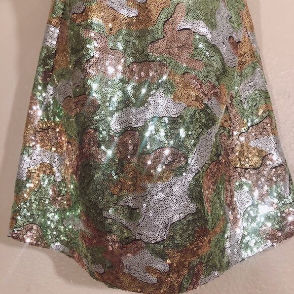LF. Rouge Sequin Camo Camouflage Skirt Size 10 - Picture 5 of 6